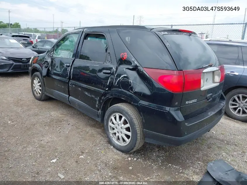 2007 Buick Rendezvous Cx VIN: 3G5DA03L47S593649 Lot: 42674775