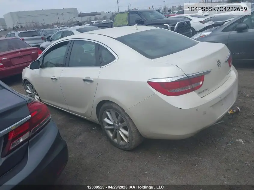 2012 Buick Verano Leather Package VIN: 1G4PS5SK7C4222659 Lot: 12300525