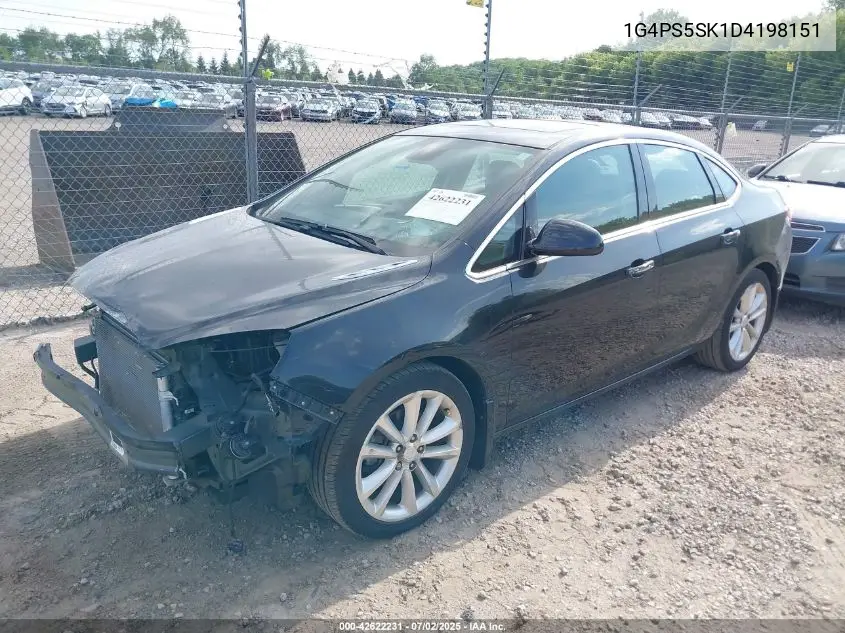 2013 Buick Verano Leather Group VIN: 1G4PS5SK1D4198151 Lot: 42622231
