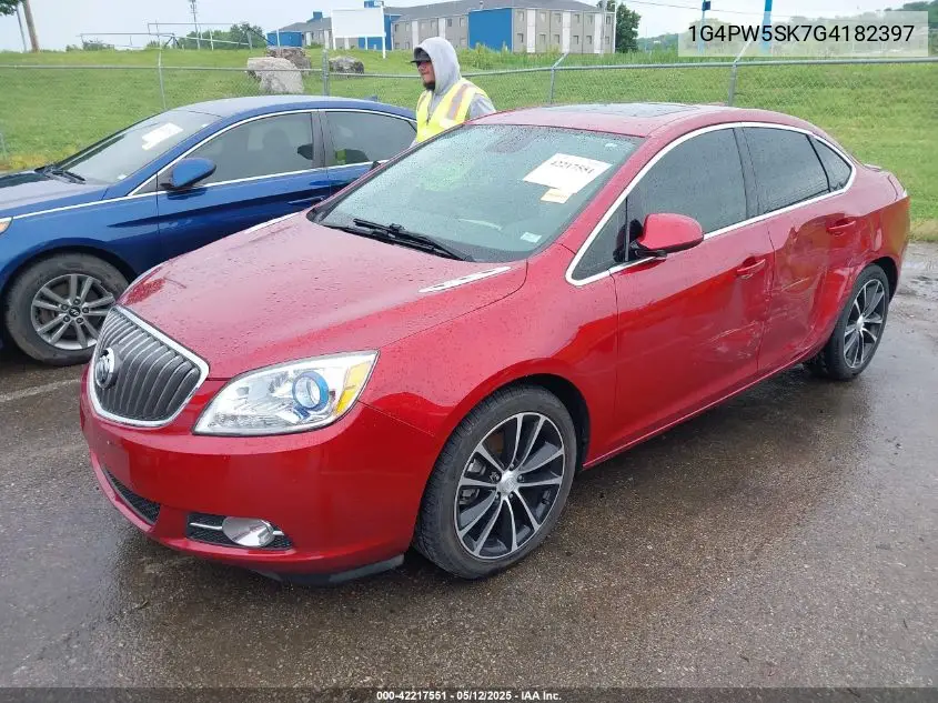 2016 Buick Verano Sport Touring Group VIN: 1G4PW5SK7G4182397 Lot: 42217551