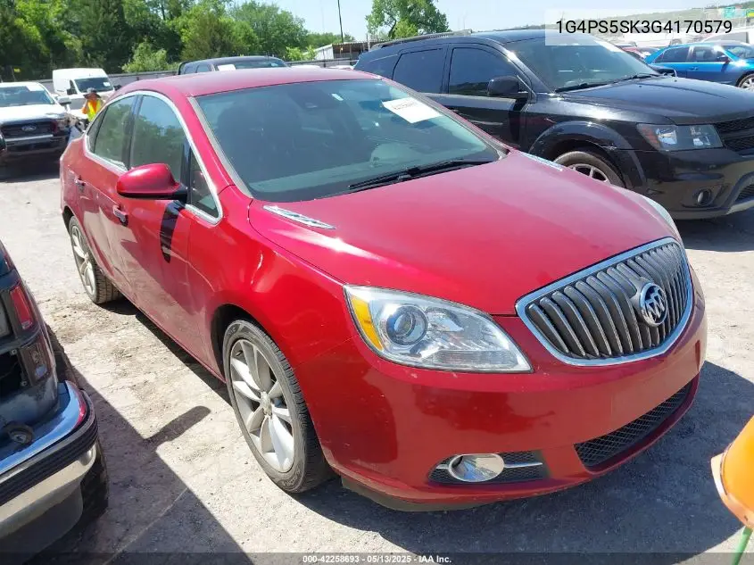 2016 Buick Verano Leather Group VIN: 1G4PS5SK3G4170579 Lot: 42258693