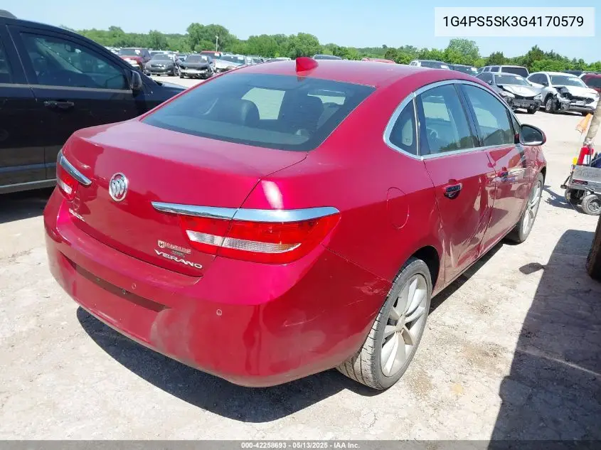 2016 Buick Verano Leather Group VIN: 1G4PS5SK3G4170579 Lot: 42258693