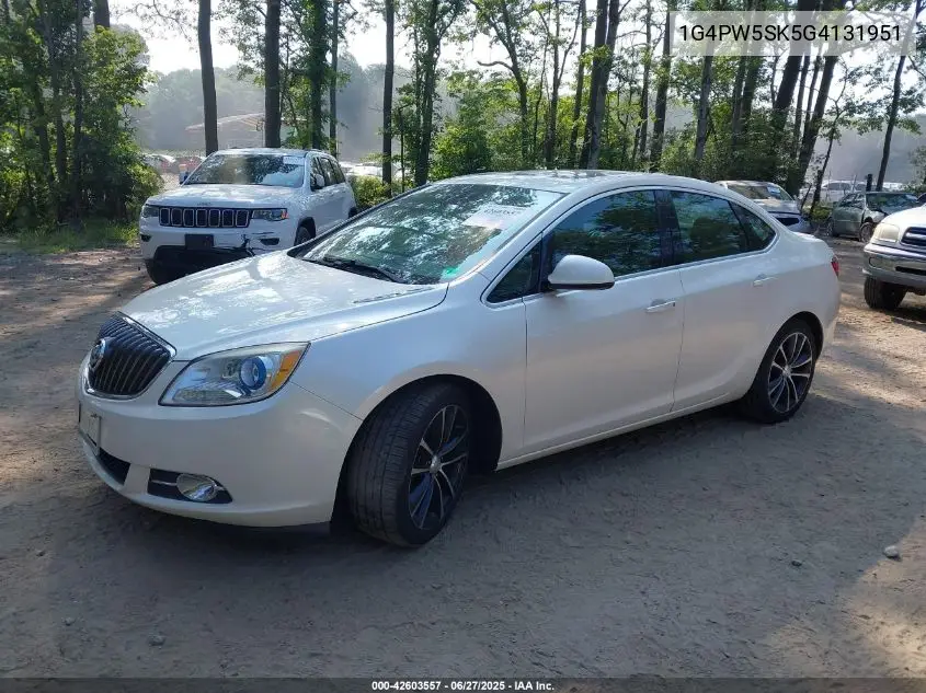 2016 Buick Verano Sport Touring Group VIN: 1G4PW5SK5G4131951 Lot: 42603557