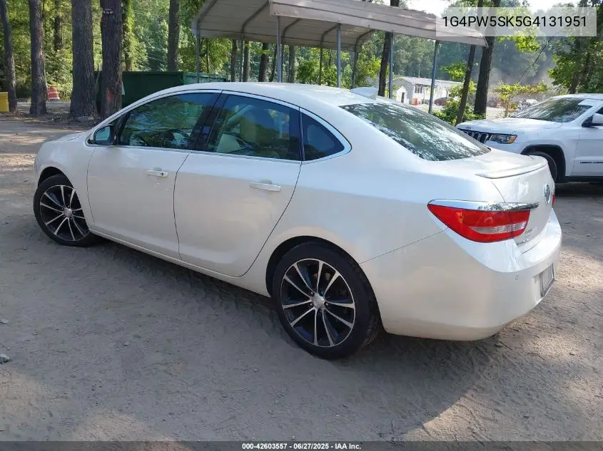 2016 Buick Verano Sport Touring Group VIN: 1G4PW5SK5G4131951 Lot: 42603557