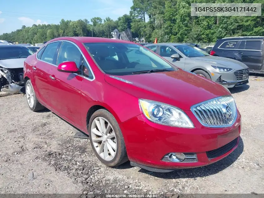 2016 Buick Verano Leather Group VIN: 1G4PS5SK3G4171442 Lot: 42623786