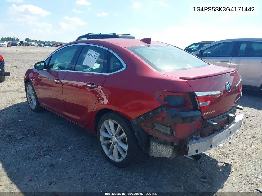 2016 Buick Verano Leather Group VIN: 1G4PS5SK3G4171442 Lot: 42623786