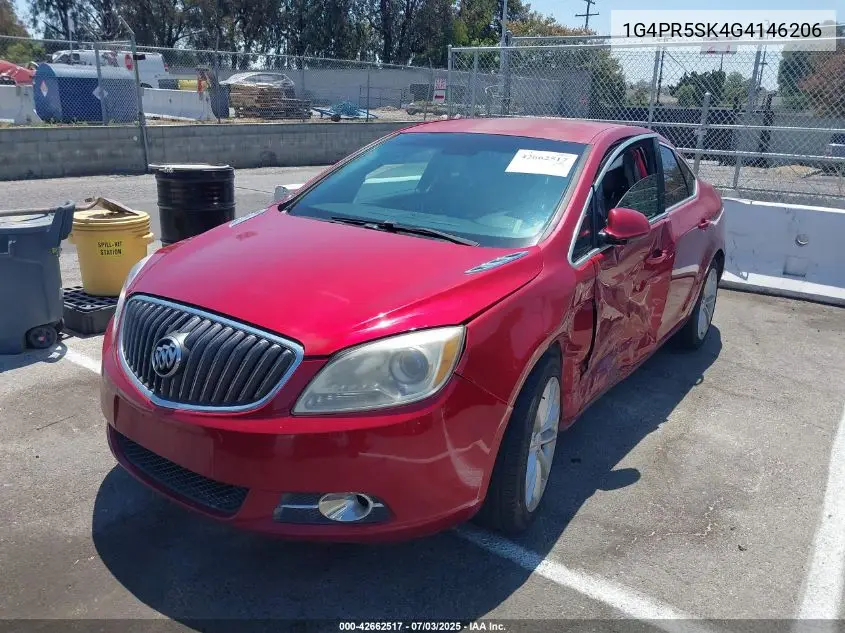 2016 Buick Verano Convenience VIN: 1G4PR5SK4G4146206 Lot: 42662517