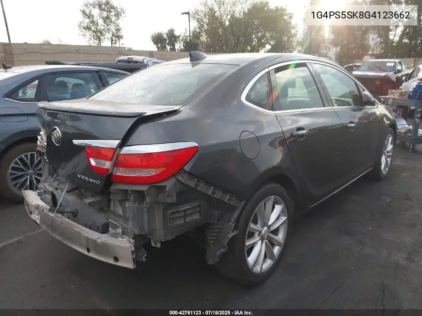 2016 Buick Verano Leather Group VIN: 1G4PS5SK8G4123662 Lot: 42761123