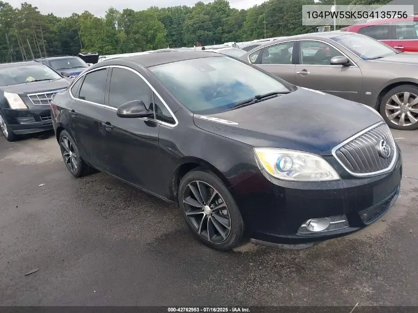 2016 Buick Verano Sport Touring Group VIN: 1G4PW5SK5G4135756 Lot: 42762953