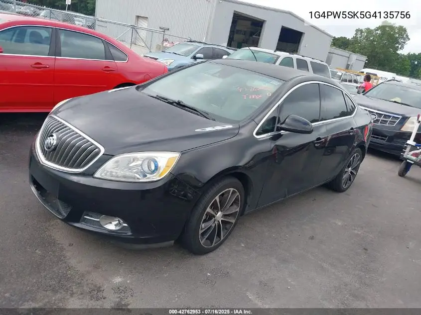 2016 Buick Verano Sport Touring Group VIN: 1G4PW5SK5G4135756 Lot: 42762953