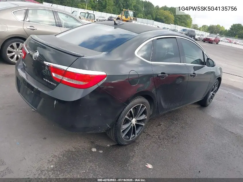 2016 Buick Verano Sport Touring Group VIN: 1G4PW5SK5G4135756 Lot: 42762953