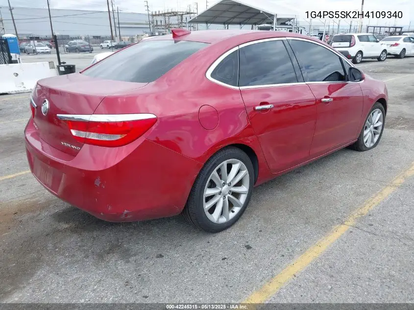 2017 Buick Verano Leather Group VIN: 1G4PS5SK2H4109340 Lot: 42245315