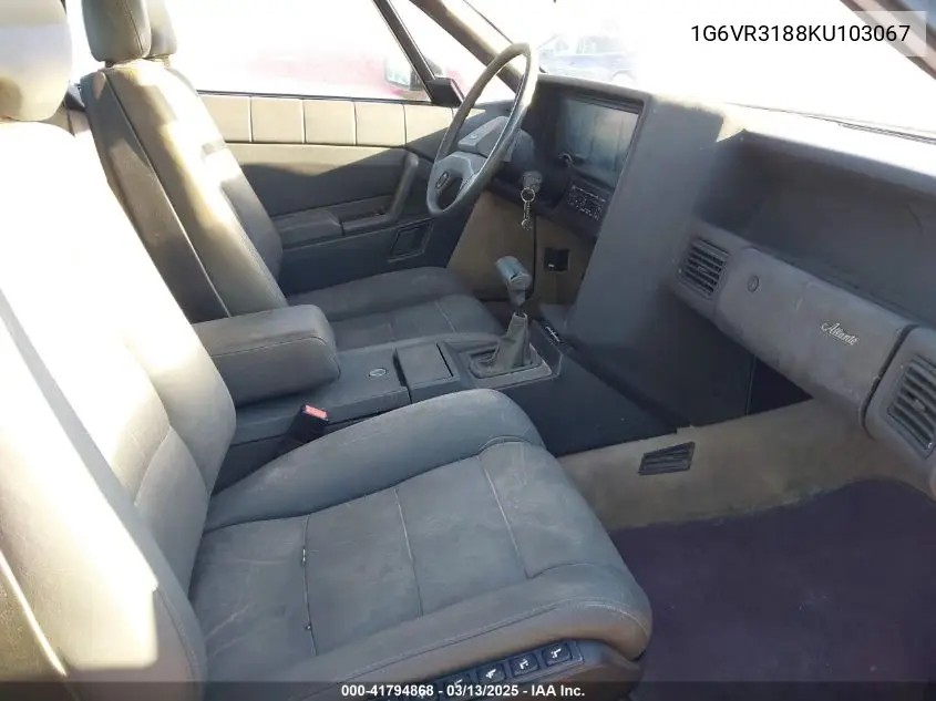1989 Cadillac Allante VIN: 1G6VR3188KU103067 Lot: 41794868