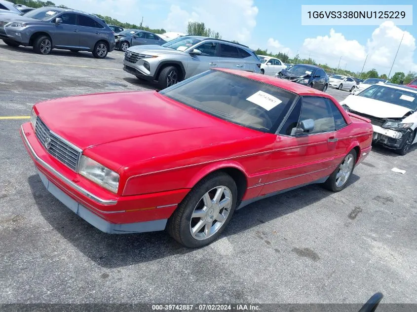 1992 Cadillac Allante VIN: 1G6VS3380NU125229 Lot: 39742887