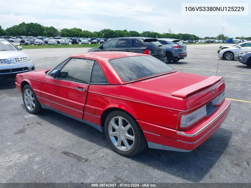 1992 Cadillac Allante VIN: 1G6VS3380NU125229 Lot: 39742887