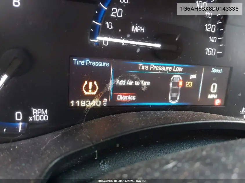 1g6ah5sx8d0143338 1G6AH5SX8D0143338 2013 Cadillac Ats Luxury