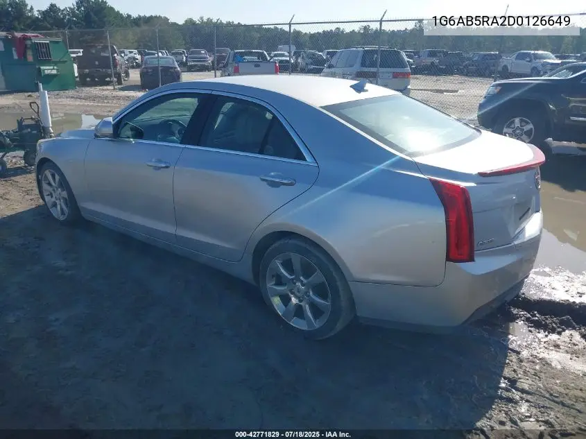 2013 Cadillac Ats Luxury VIN: 1G6AB5RA2D0126649 Lot: 42771829