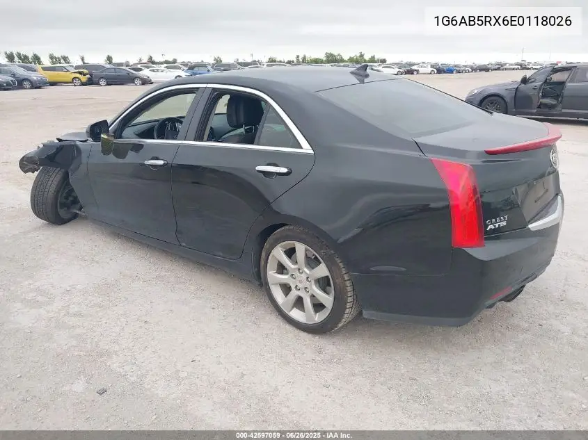 2014 Cadillac Ats Luxury VIN: 1G6AB5RX6E0118026 Lot: 42597059