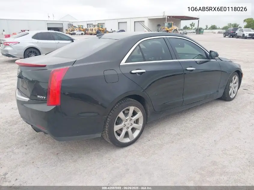 2014 Cadillac Ats Luxury VIN: 1G6AB5RX6E0118026 Lot: 42597059
