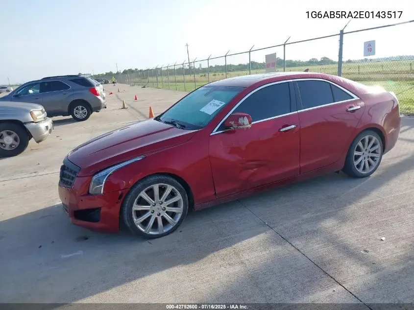 2014 Cadillac Ats Luxury VIN: 1G6AB5RA2E0143517 Lot: 42752600