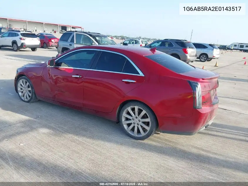 2014 Cadillac Ats Luxury VIN: 1G6AB5RA2E0143517 Lot: 42752600