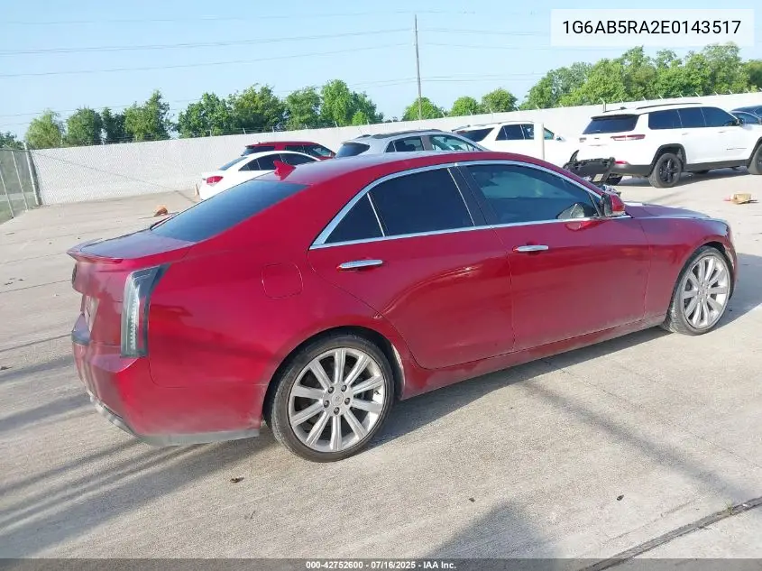 2014 Cadillac Ats Luxury VIN: 1G6AB5RA2E0143517 Lot: 42752600