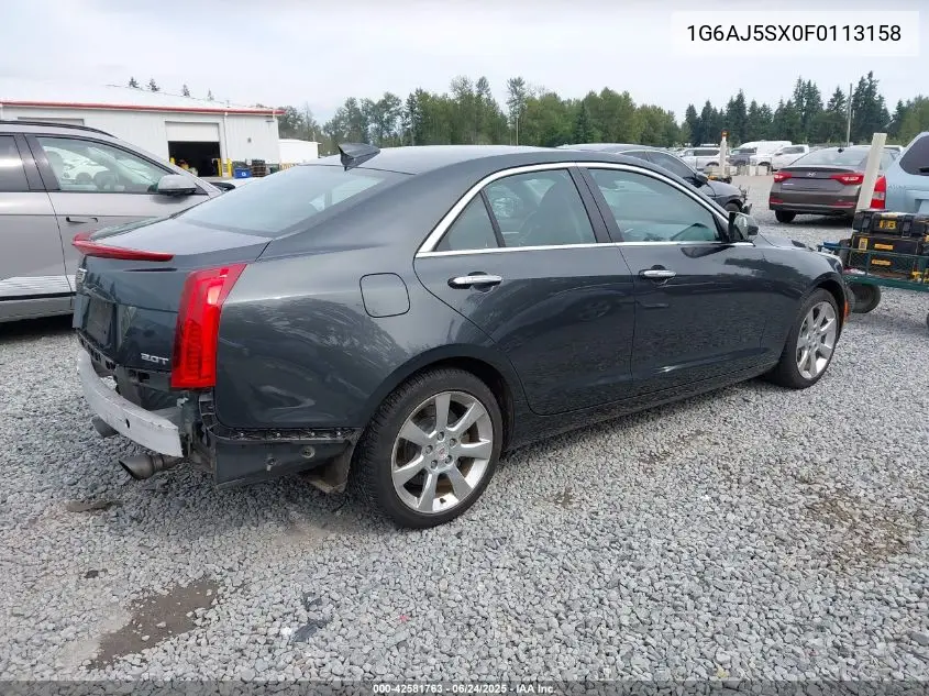 2015 Cadillac Ats Performance VIN: 1G6AJ5SX0F0113158 Lot: 42581763