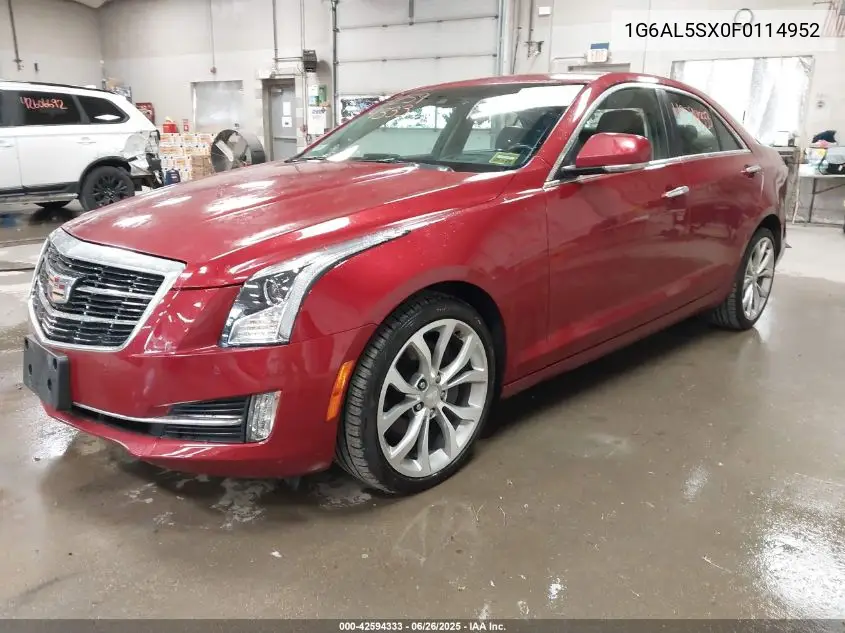 2015 Cadillac Ats Premium VIN: 1G6AL5SX0F0114952 Lot: 42594333