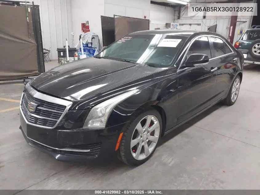 2016 Cadillac Ats Luxury Collection VIN: 1G6AB5RX3G0128922 Lot: 41829982
