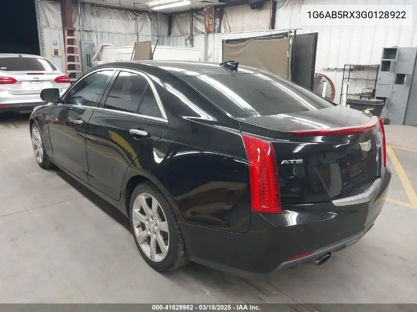 2016 Cadillac Ats Luxury Collection VIN: 1G6AB5RX3G0128922 Lot: 41829982