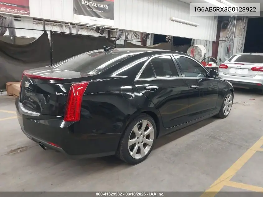 2016 Cadillac Ats Luxury Collection VIN: 1G6AB5RX3G0128922 Lot: 41829982