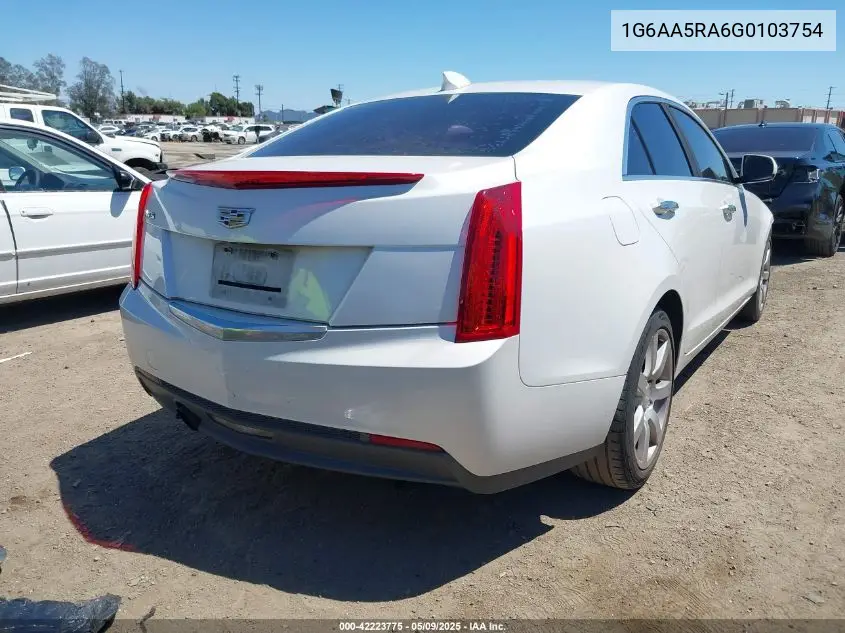 2016 Cadillac Ats Standard VIN: 1G6AA5RA6G0103754 Lot: 42223775