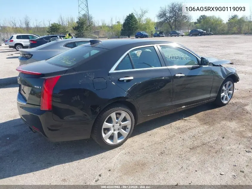 2016 Cadillac Ats Standard VIN: 1G6AG5RX9G0119093 Lot: 42237962