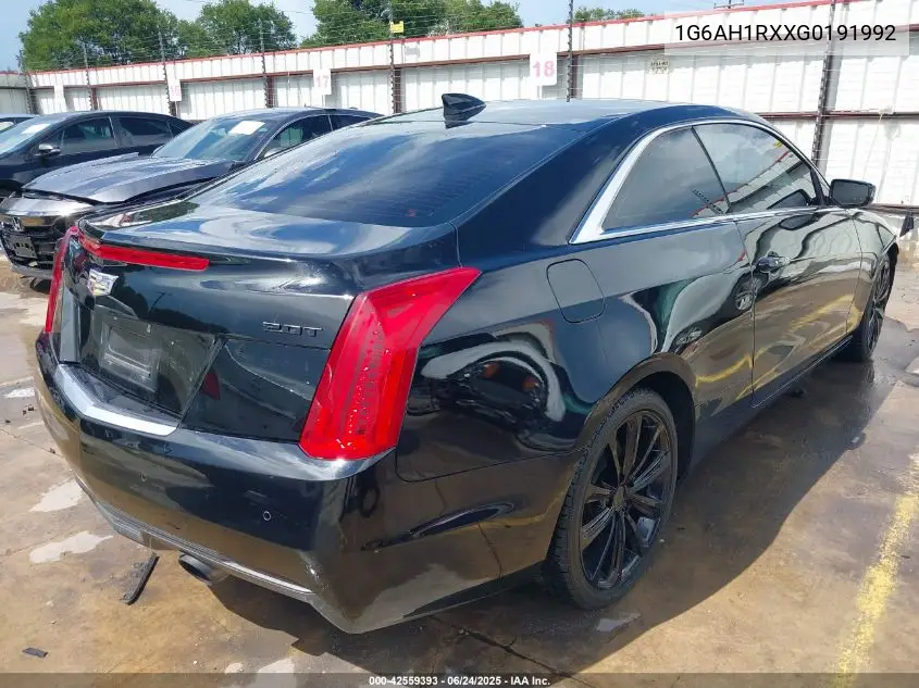 2016 Cadillac Ats Luxury Collection VIN: 1G6AH1RXXG0191992 Lot: 42559393