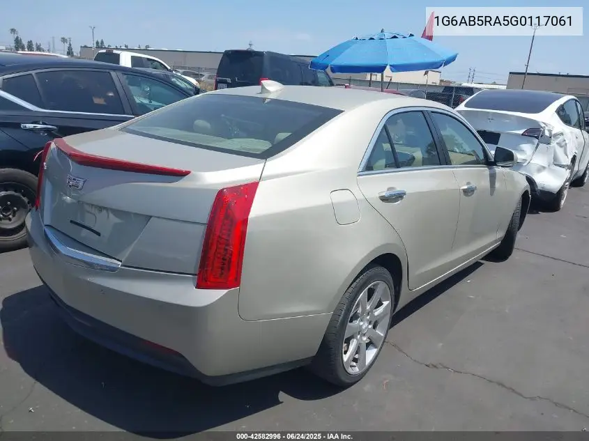 2016 Cadillac Ats Luxury Collection VIN: 1G6AB5RA5G0117061 Lot: 42582996