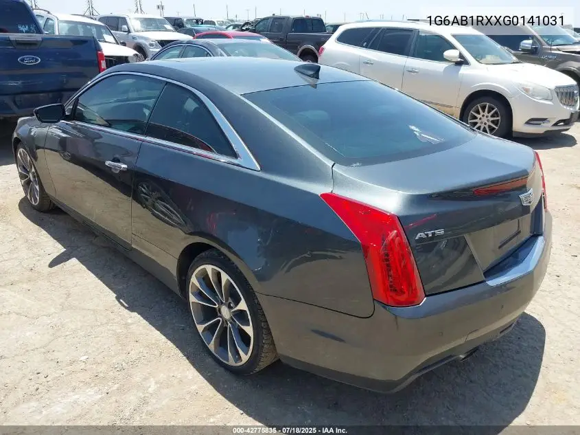 2016 Cadillac Ats Luxury Collection VIN: 1G6AB1RXXG0141031 Lot: 42775835