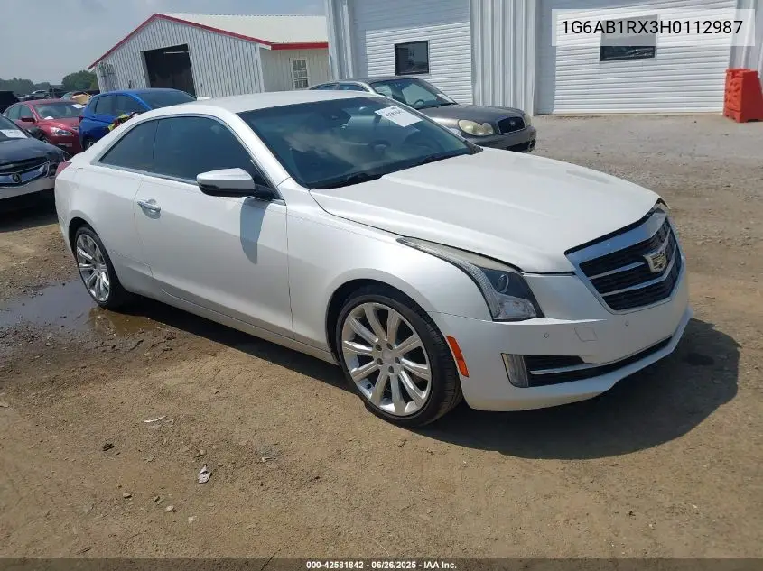 2017 Cadillac Ats Luxury VIN: 1G6AB1RX3H0112987 Lot: 42581842