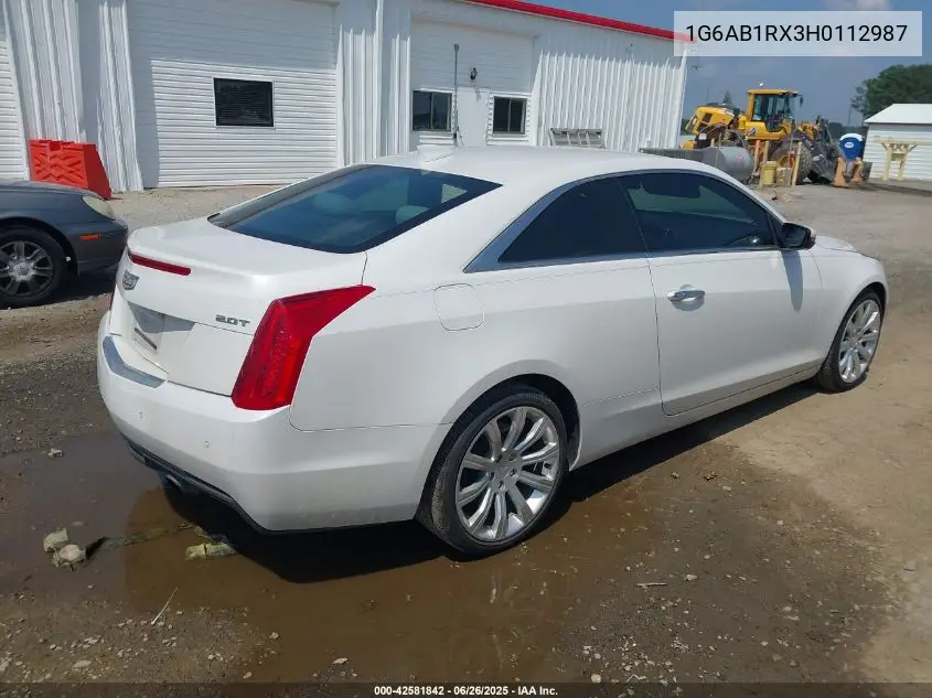 2017 Cadillac Ats Luxury VIN: 1G6AB1RX3H0112987 Lot: 42581842