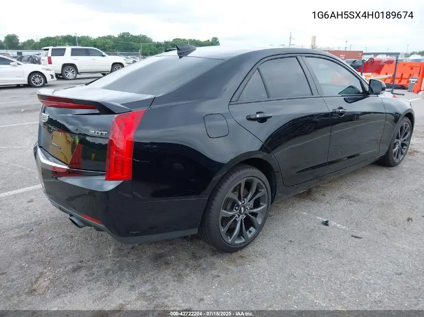 2017 Cadillac Ats Luxury VIN: 1G6AH5SX4H0189674 Lot: 42722204