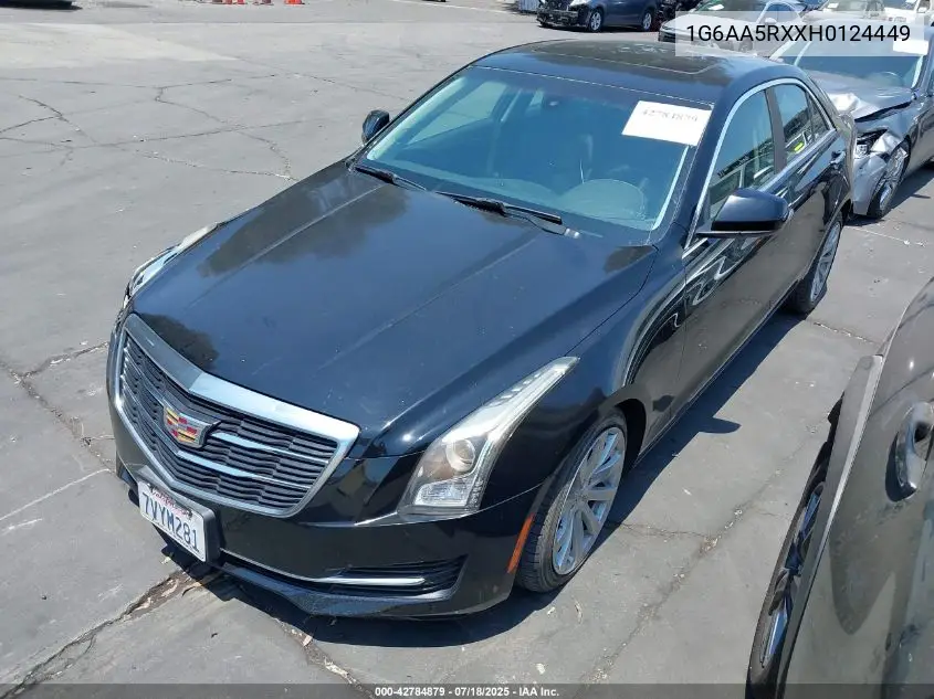 2017 Cadillac Ats Standard VIN: 1G6AA5RXXH0124449 Lot: 42784879