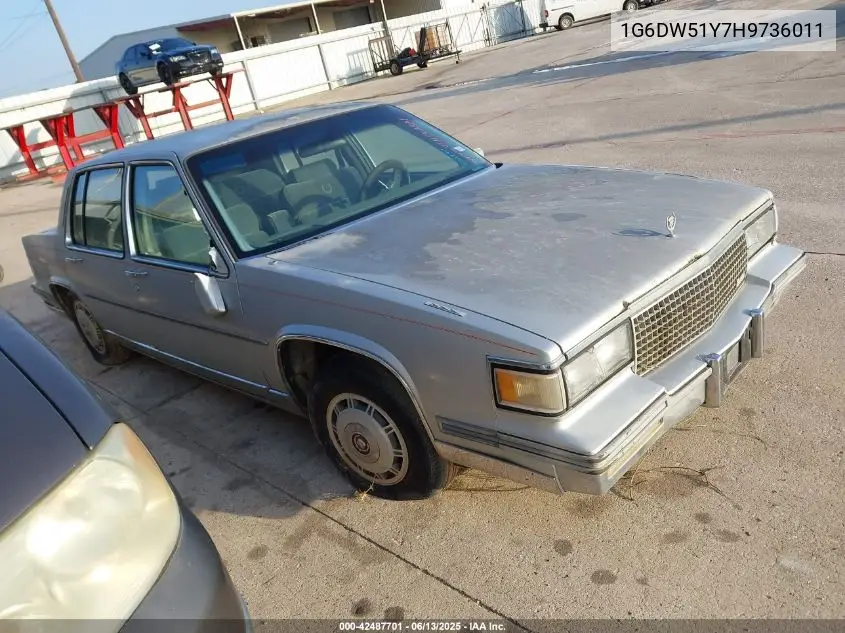1987 Cadillac Brougham VIN: 1G6DW51Y7H9736011 Lot: 42487701