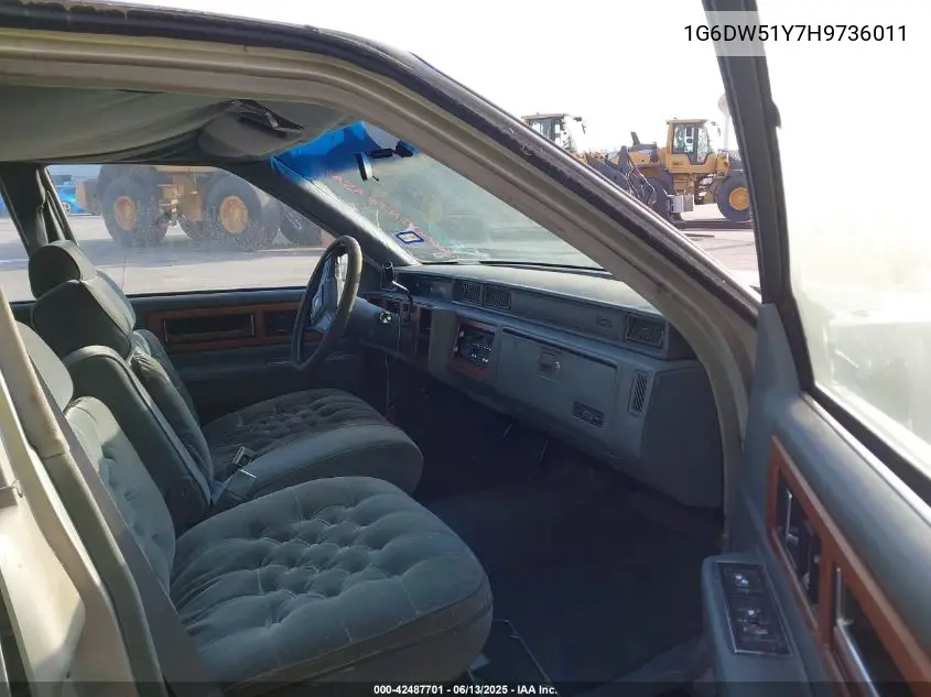 1987 Cadillac Brougham VIN: 1G6DW51Y7H9736011 Lot: 42487701
