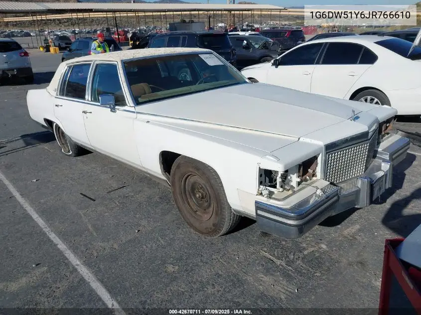 1988 Cadillac Brougham VIN: 1G6DW51Y6JR766610 Lot: 42670711