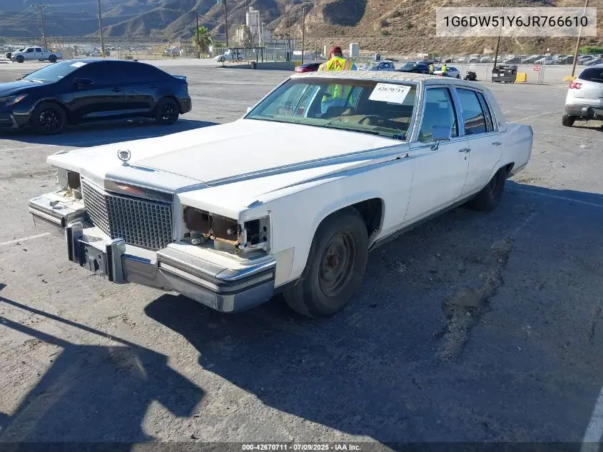 1988 Cadillac Brougham VIN: 1G6DW51Y6JR766610 Lot: 42670711