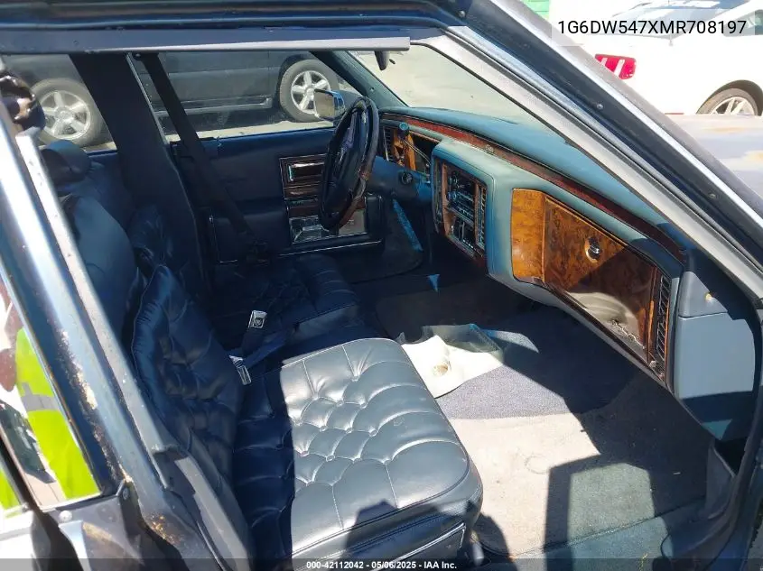 1991 Cadillac Brougham VIN: 1G6DW547XMR708197 Lot: 42112042