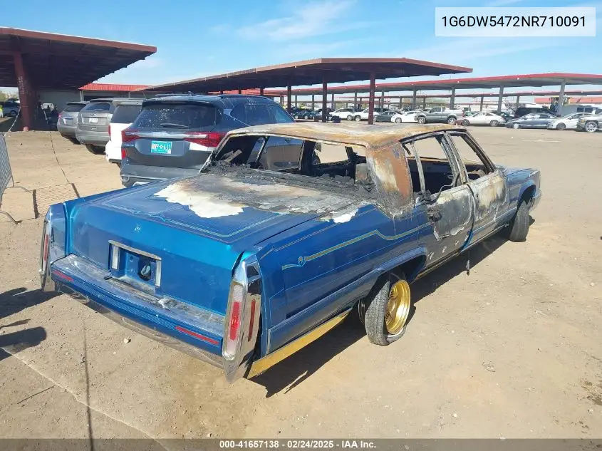 1992 Cadillac Brougham VIN: 1G6DW5472NR710091 Lot: 41657138