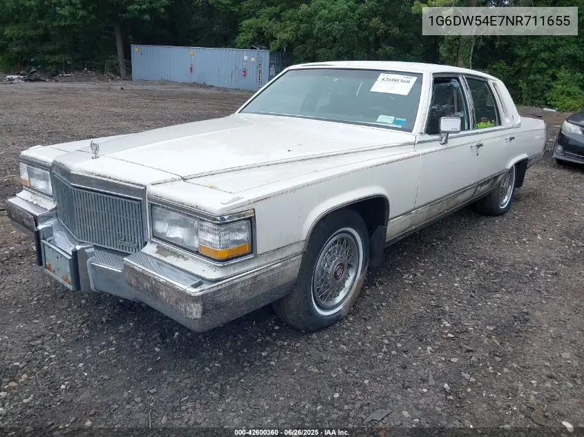 1992 Cadillac Brougham VIN: 1G6DW54E7NR711655 Lot: 42600360