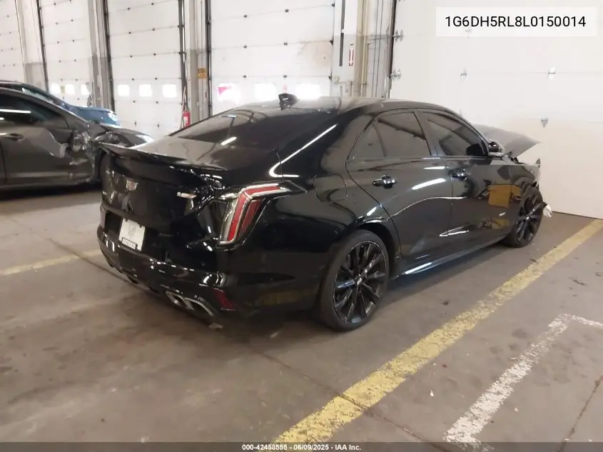2020 Cadillac Ct4 V-Series VIN: 1G6DH5RL8L0150014 Lot: 42458555