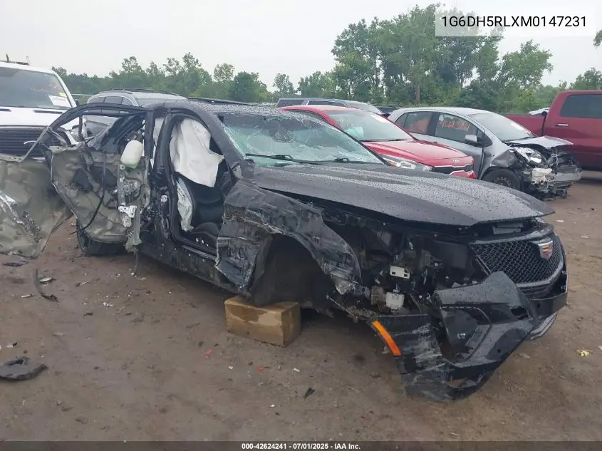 2021 Cadillac Ct4 V-Series VIN: 1G6DH5RLXM0147231 Lot: 42624241