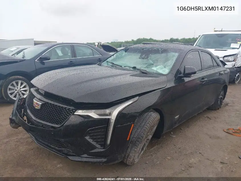 2021 Cadillac Ct4 V-Series VIN: 1G6DH5RLXM0147231 Lot: 42624241